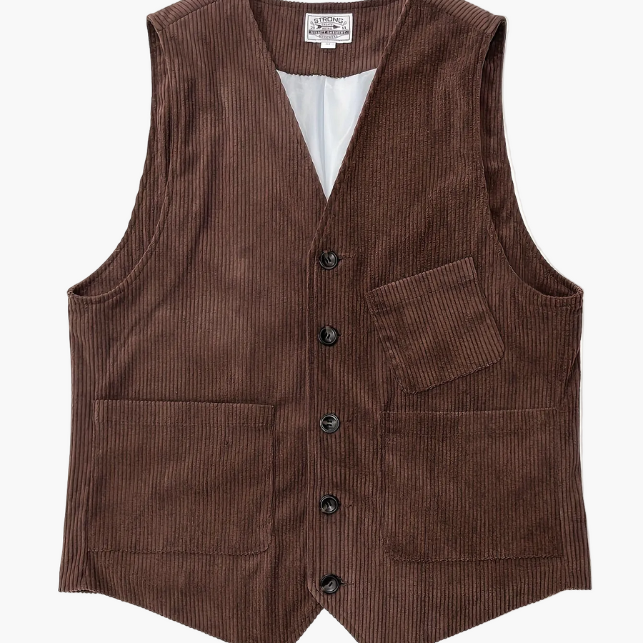 Herrväst i klassisk workwear-stil – elegant och mångsidig väst för arbete och fritid