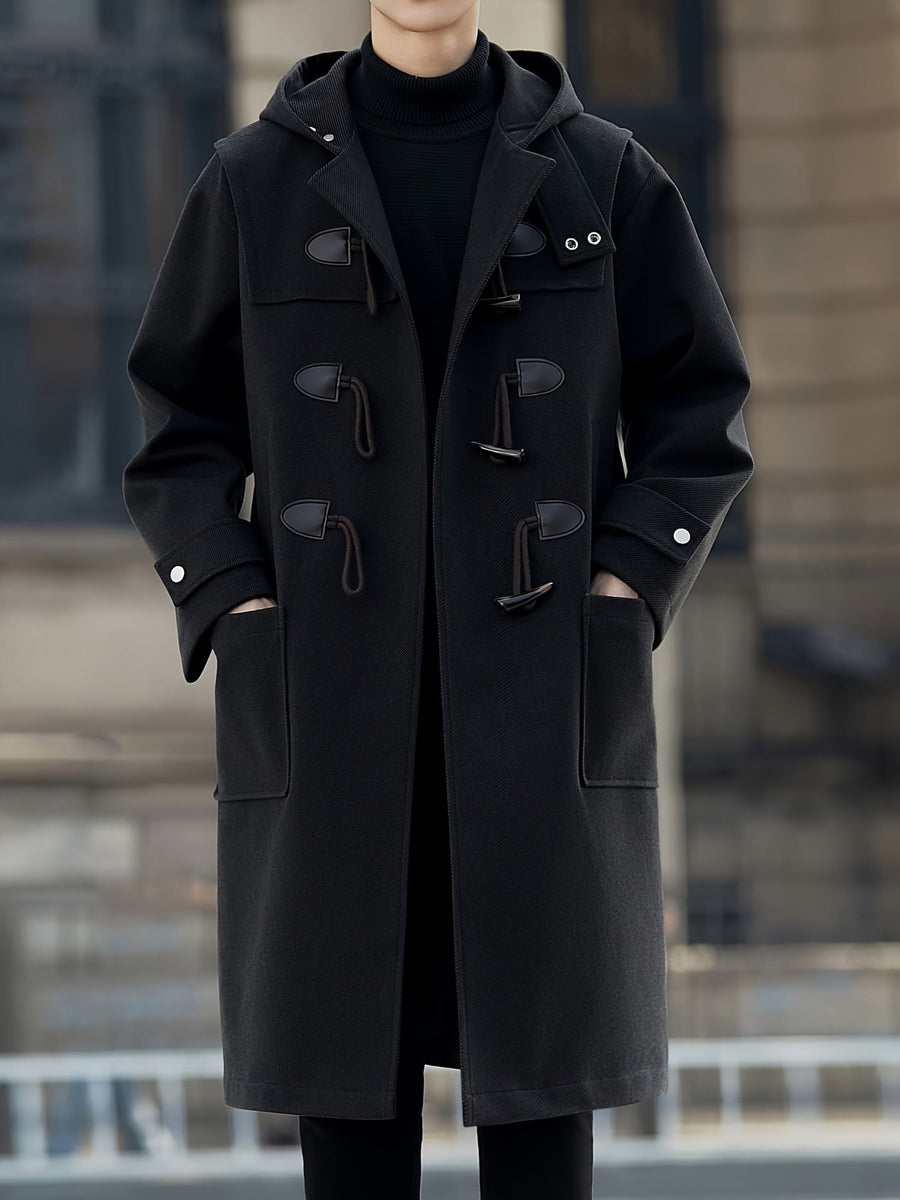 Herr Dufflecoat med Luva och Kneppknäppning