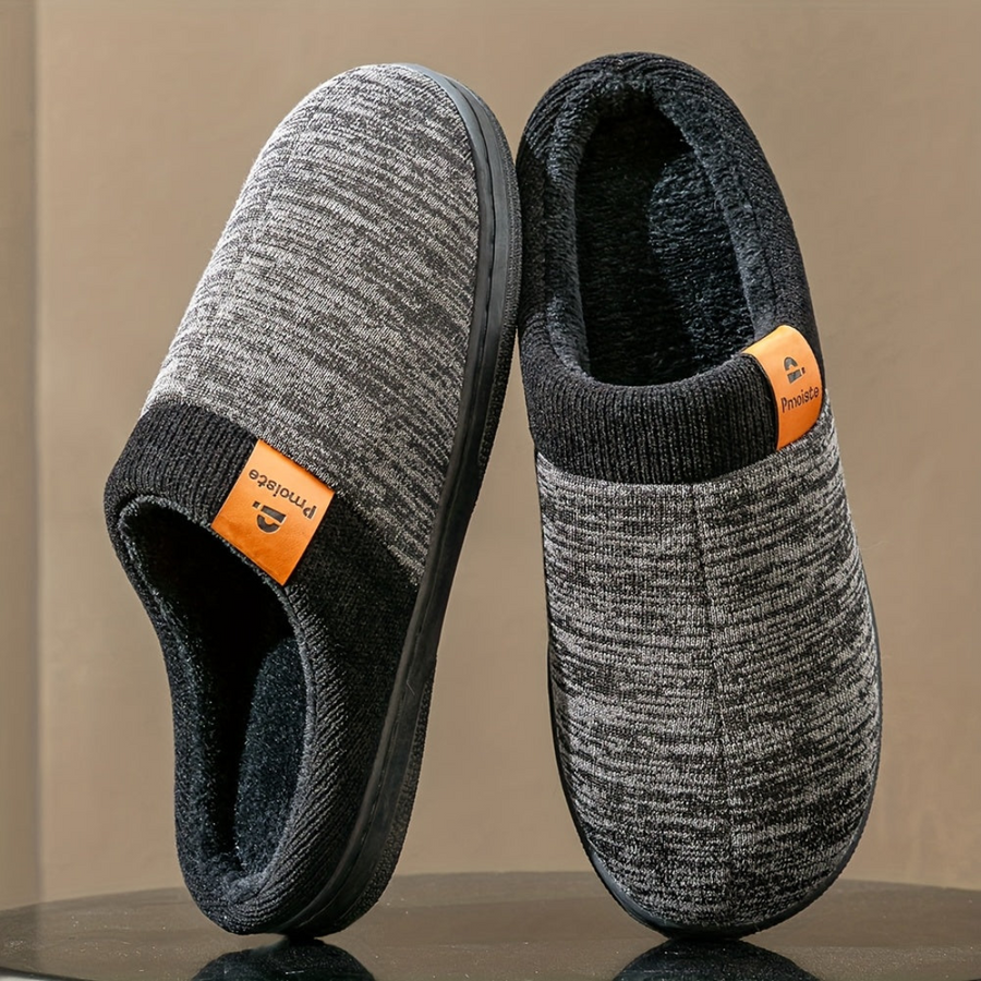 Unisex tofflor med mjukt foder och stickad ovandel, flera färger