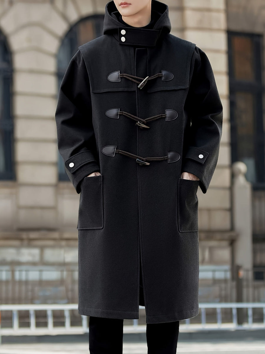 Herr Dufflecoat med Luva och Kneppknäppning