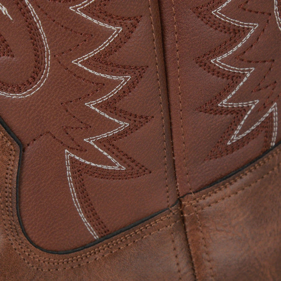 Herr Western cowboyboots – Stilrena och robusta PU-konstläderkängor för vardag & fest
