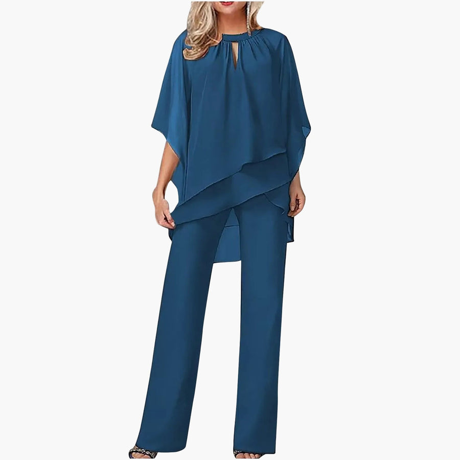 Damernas eleganta byxdress med festlig design och lös passform – Perfekt för formella tillfällen och högtider