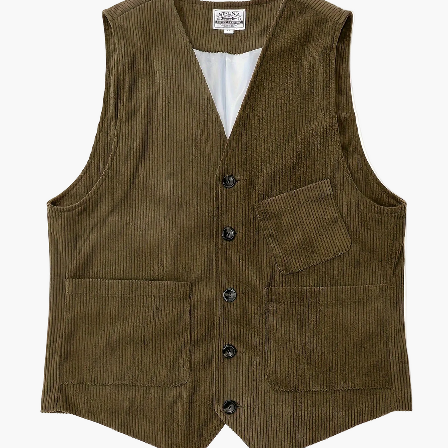 Herrväst i klassisk workwear-stil – elegant och mångsidig väst för arbete och fritid