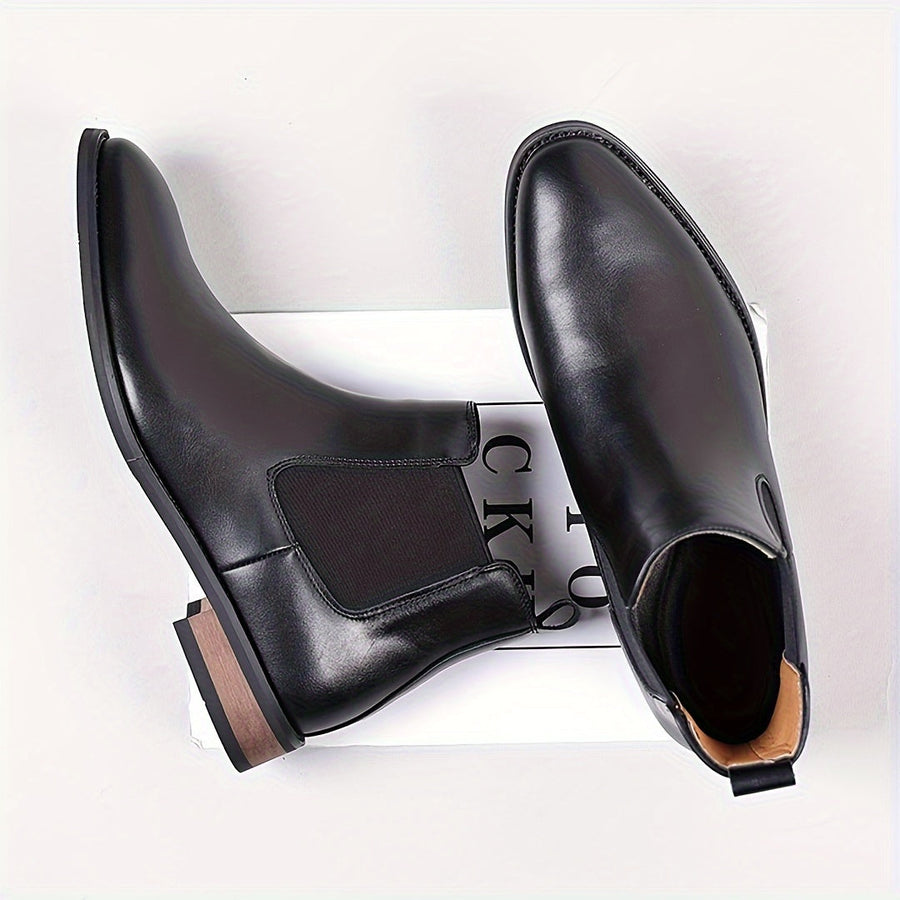 Herr Chelsea Boots, Klassiska Ankelkängor med Elastisk Sidopanel