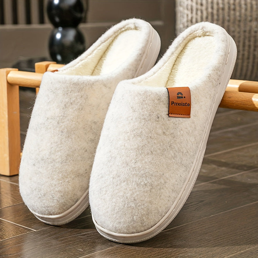Unisex tofflor, varma hemmatofflor, mjuka innetofflor i svart