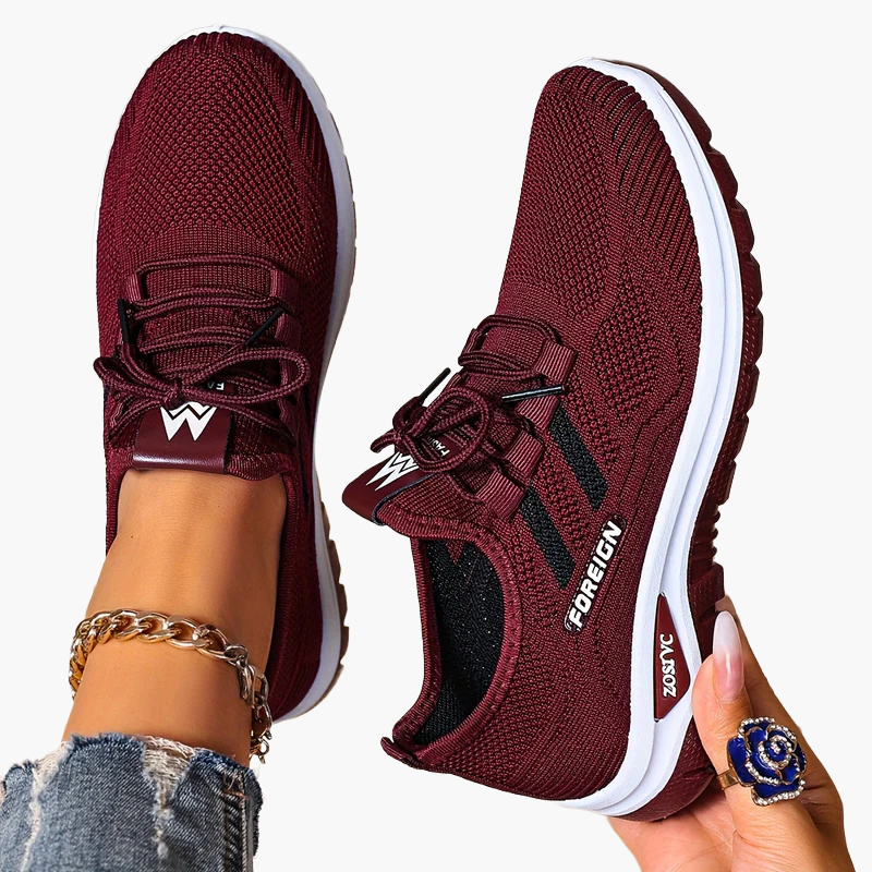 Dam Sneakers Sportiga Låga Löparskor Vardagsstil