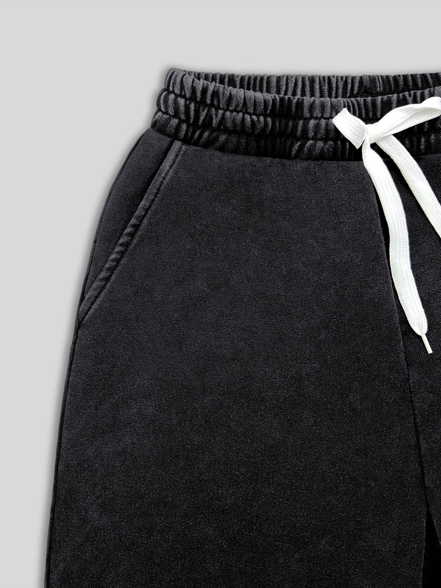 Färgad Oversized Tröja & Vida Byxor Set med Tryck