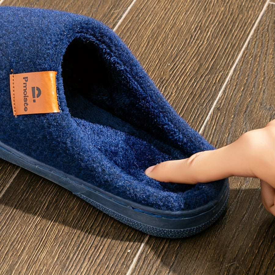 Unisex tofflor, varma hemmatofflor, mjuka innetofflor i svart