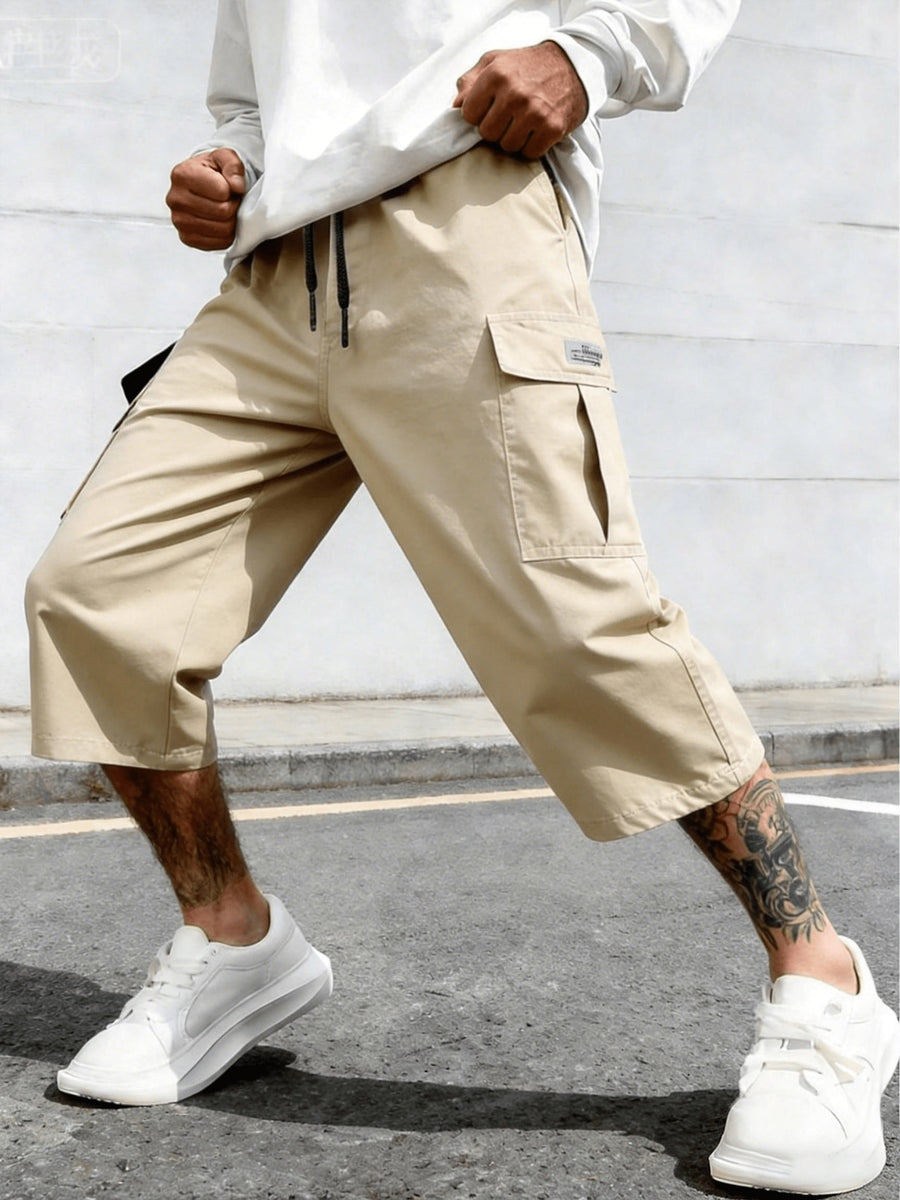 Herr Bermudashorts i cargo-stil för vardagsbruk och streetwear
