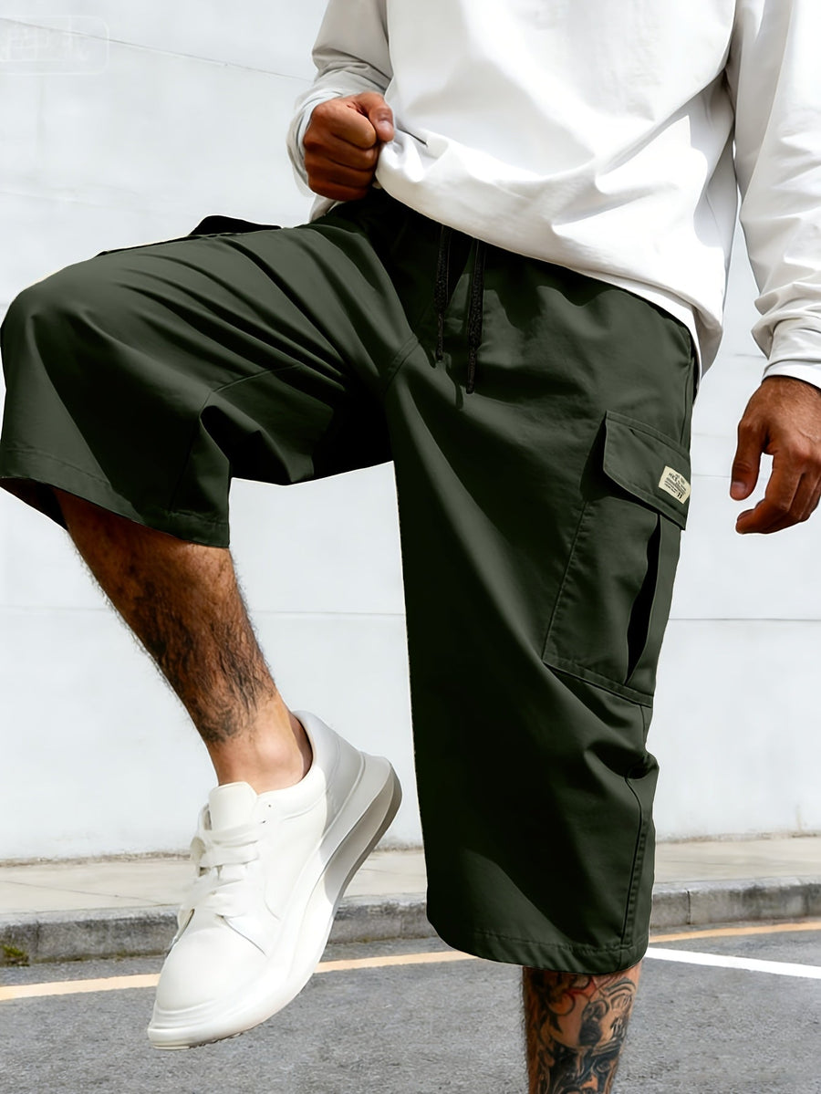 Herr Bermudashorts i cargo-stil för vardagsbruk och streetwear