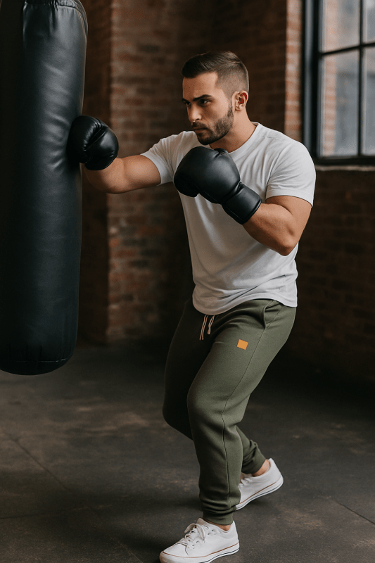 Herr Joggingbyxor Sportiga Loungewear Fritidsstil