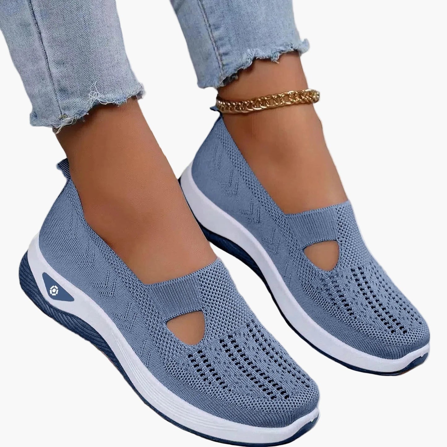 Dam Sneakers Ortopediska Andningsbara Halkfria Vardags- och Träningsskor