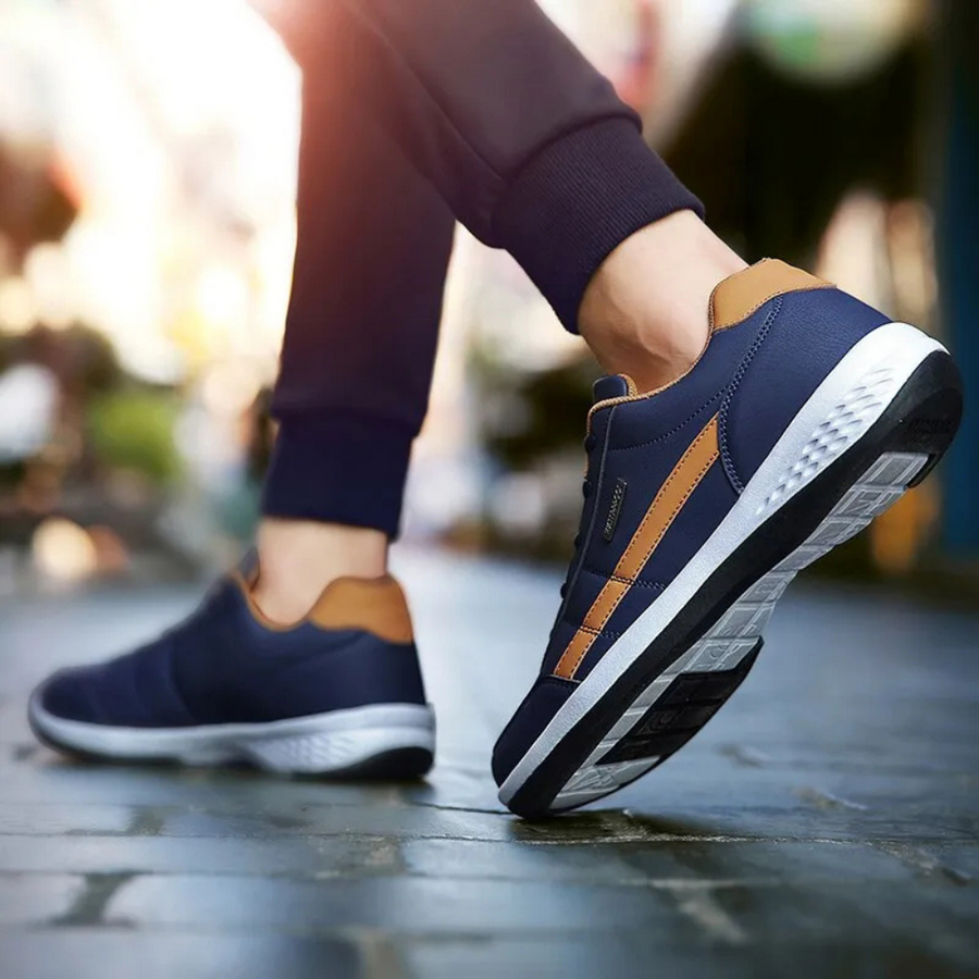Herrsneaker med ortopedisk komfort och stil – Vardagssko för promenader och fritid