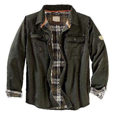Herrskjortjacka med Plaidfoder, Brun