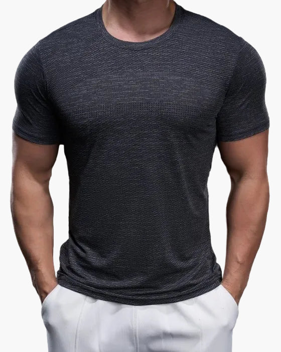 Herr T-shirt för Träning – Slim Fit Snabbtorkande Sport Topp