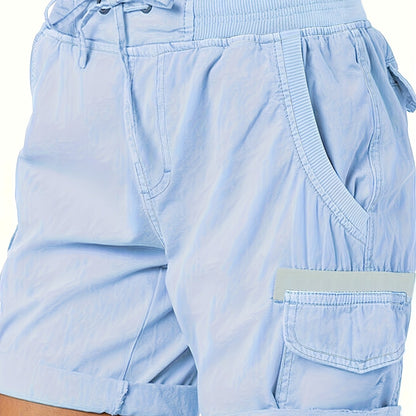 Damers avslappnade cargoshorts med knytband – perfekta för vardagsbruk och sommarutflykter