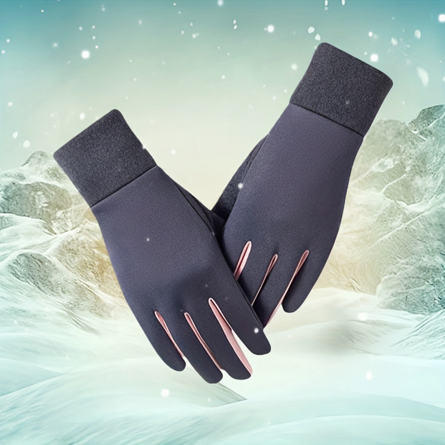Vinterhandskar för pekskärm i mjukt material, vindtäta med manschetter, unisex