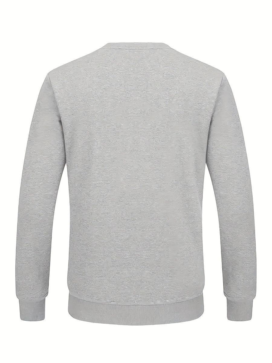 Unisex sweatshirt med borstat foder, bergslogga och rund hals