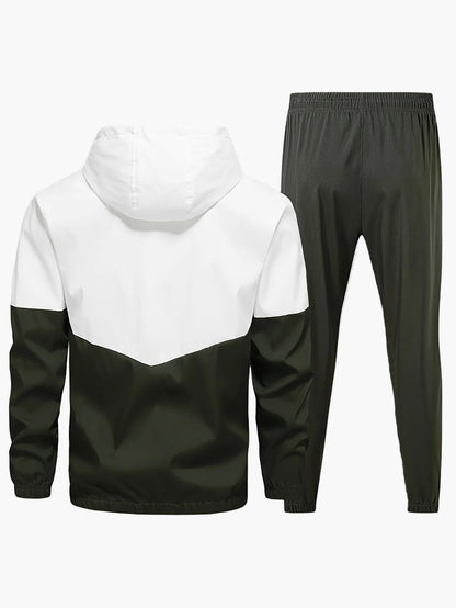 Herr Träningsset Sportig Hoodie och Byxor – Perfekt för Träning och Avslappning