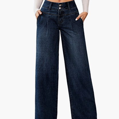Dam Vida Byxor Hög Midja Vida Ben Casual Stil