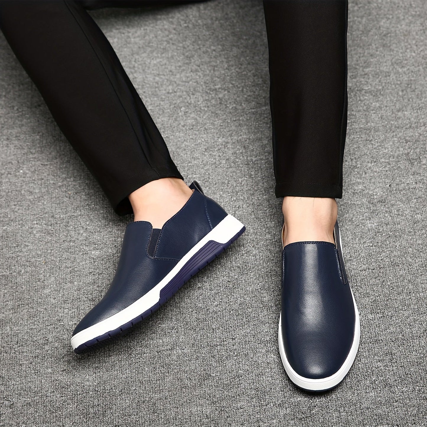 Herr Slip-on Sneakers Casual Vardagsskor Låg Klack Bekväma