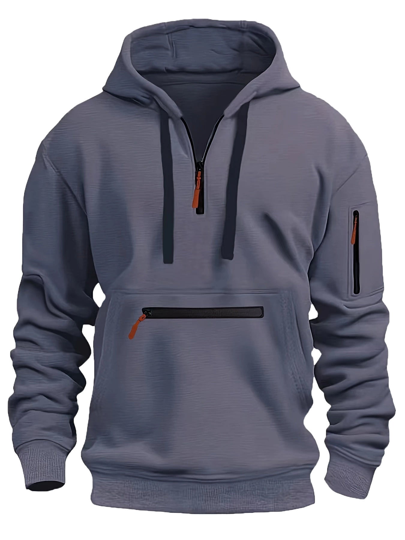 Nils - Praktisk hoodie med flera fickor för herrar