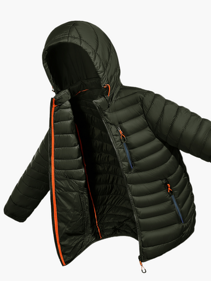 Herrarnas lättviktsjacka med huva – Vardagsstil för utomhusaktiviteter
