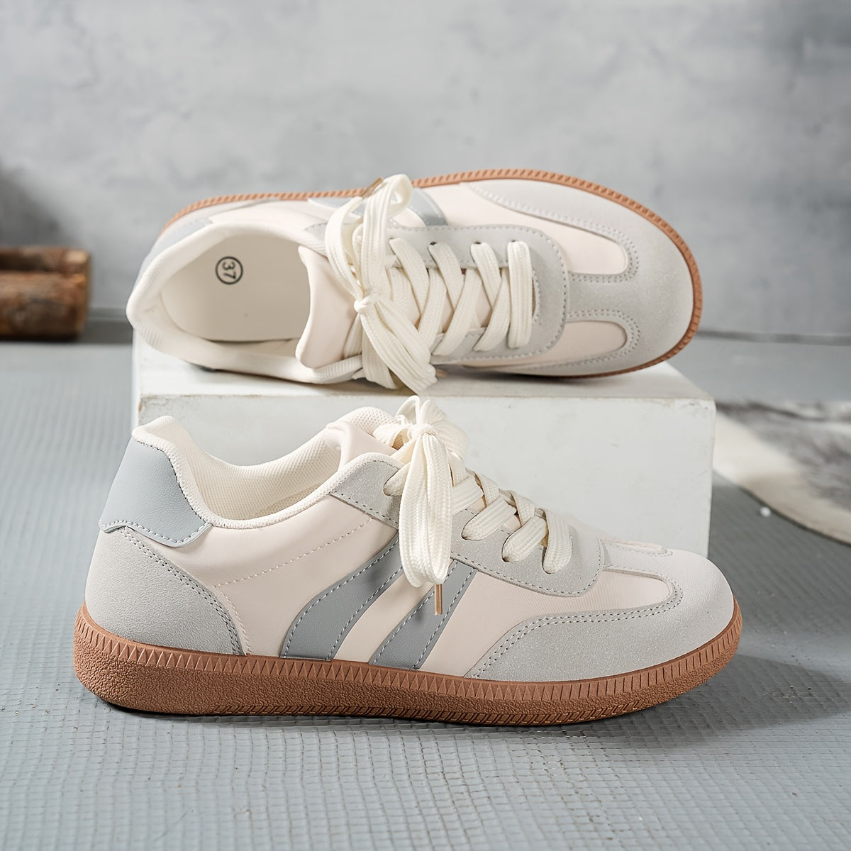 Dam Sneakers Retro Stil Vardagsskor Bekväma Träningsskor
