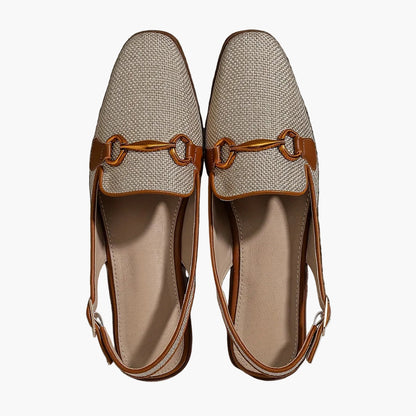 Damloafers med bakrem och spänne – Eleganta vardagsskor för sommar och fritid