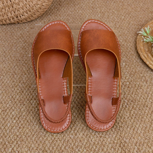 Dam Sandaler med Flätad Häl för Vardagsbruk - Bekväma Slingbacks för Sommar och Fritid