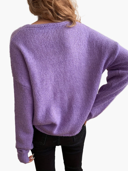 Damstickad tröja med avslappnad passform – Elegant vardagsstil