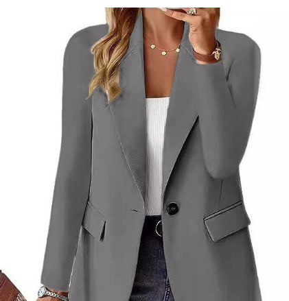 Damkavaj i klassisk britisk stil – Elegant vardagsblazer för kontor och fest