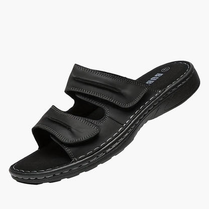 Herrsandaler med dubbla remmar och sportig komfort för vardag och fritid