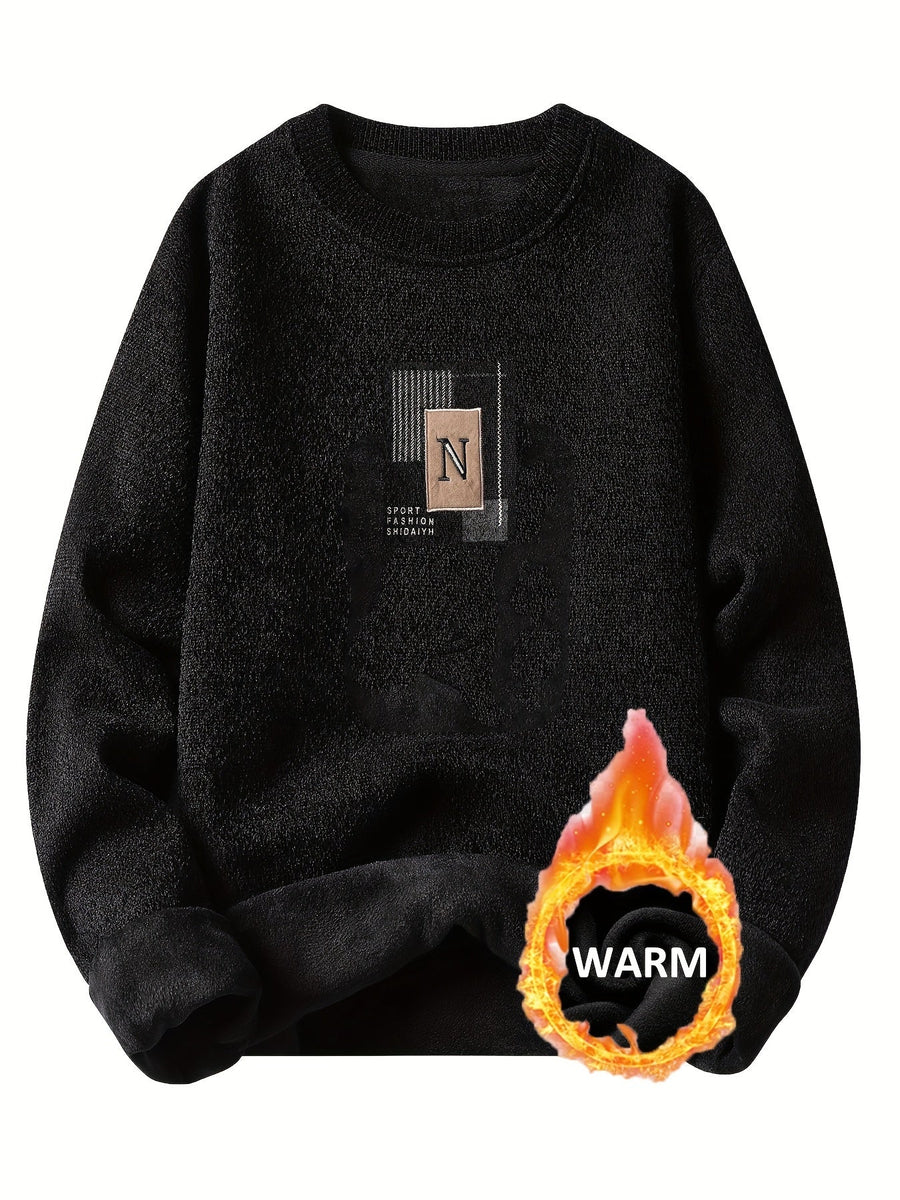 Unisex sweatshirt med rundhals och mjuk insida