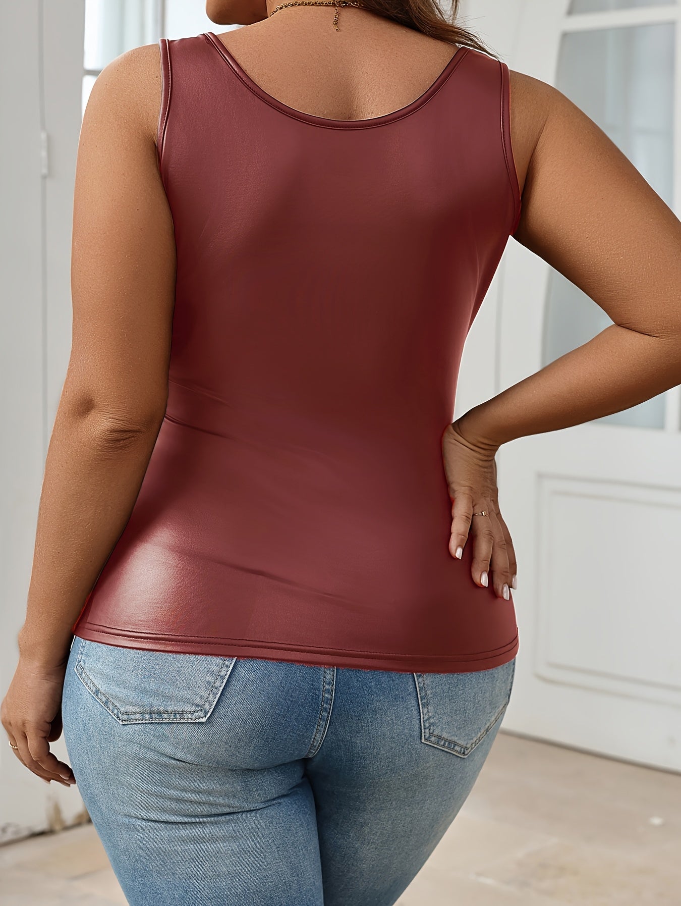 Damlinne Plus Size, Trendigt Figurnära Weekendtop – Casual Stil