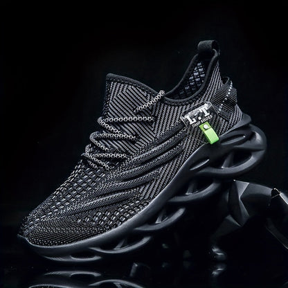 Herr Sneakers Sportiga Löparskor med Modern Design – Bred Passform och Unik Sula