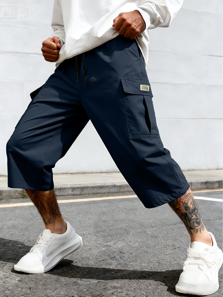 Herr Bermudashorts i cargo-stil för vardagsbruk och streetwear
