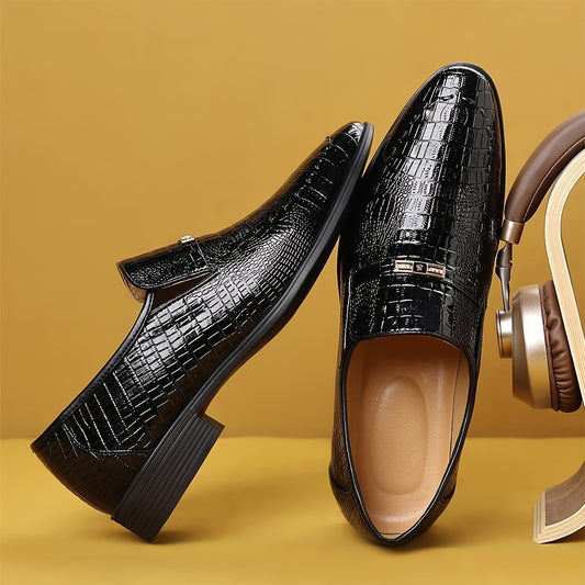 Herr Elegant Loafer Skor – Formell och Vardagsstil, Slip-on med Modern Design