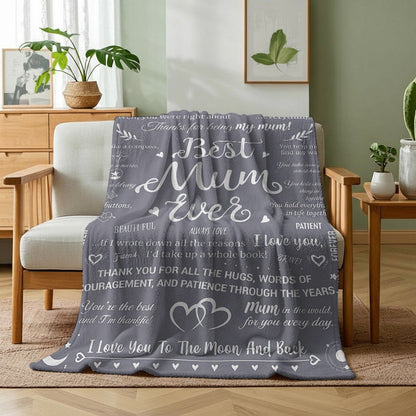Present till mamma – Bohemisk pläd med känslosamma citat och kärleksfull design för kvinnor