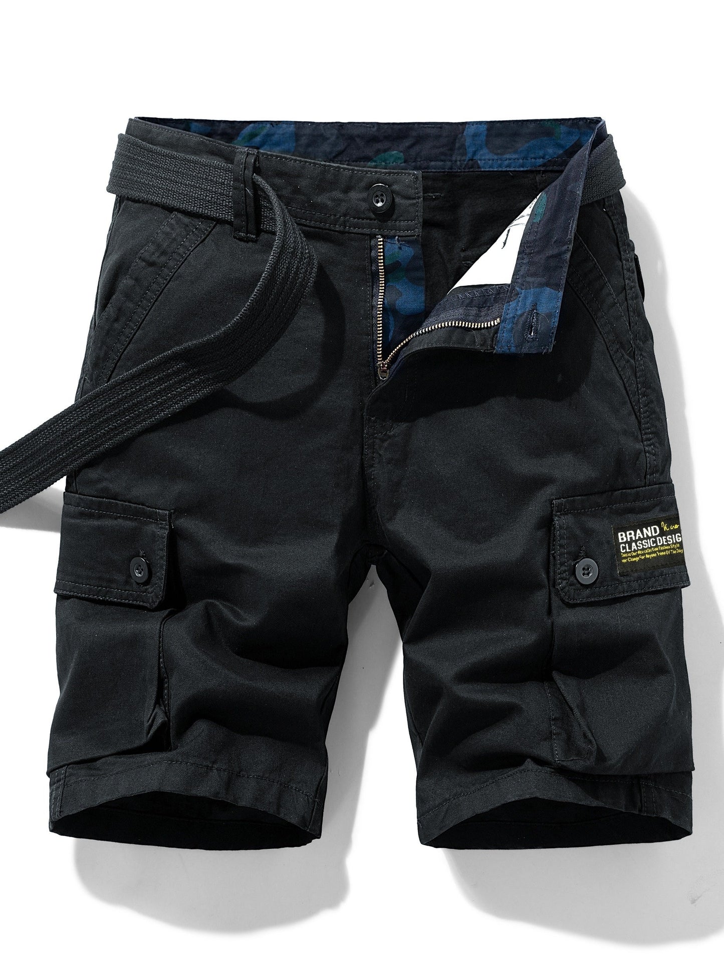Herrar Cargo Shorts med Bälte – Klassisk och Praktisk för Vardag och Äventyr