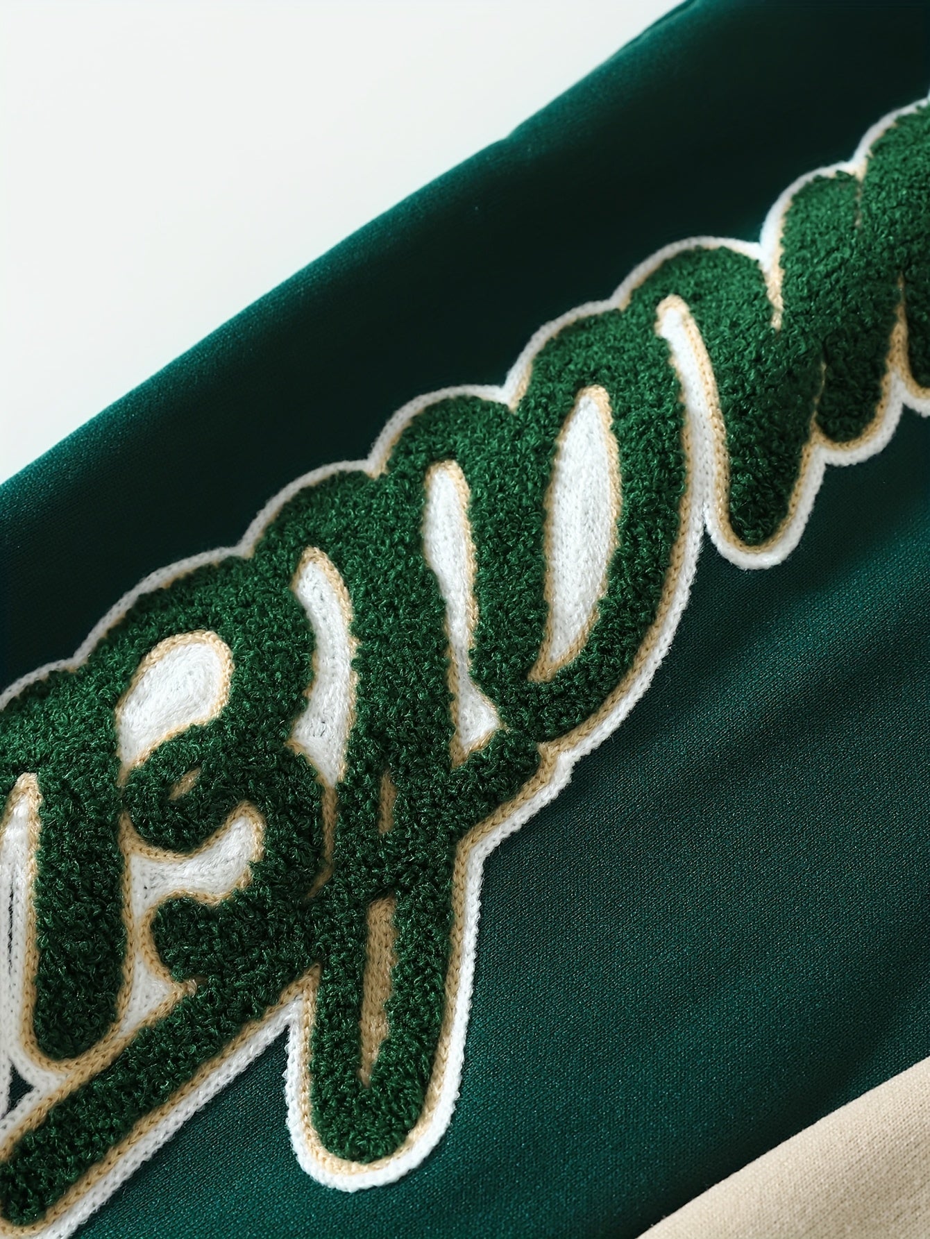 Herrarnas sportiga varsity set med tryck och avslappnad stil