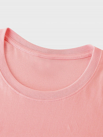 Dam T-shirt med djurmönster och inspirerande text – Trendig vardagstop med leopard- och zebramotiv