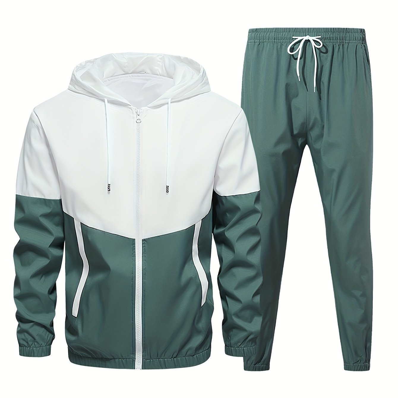 Herr Träningsset Sportig Hoodie och Byxor – Perfekt för Träning och Avslappning