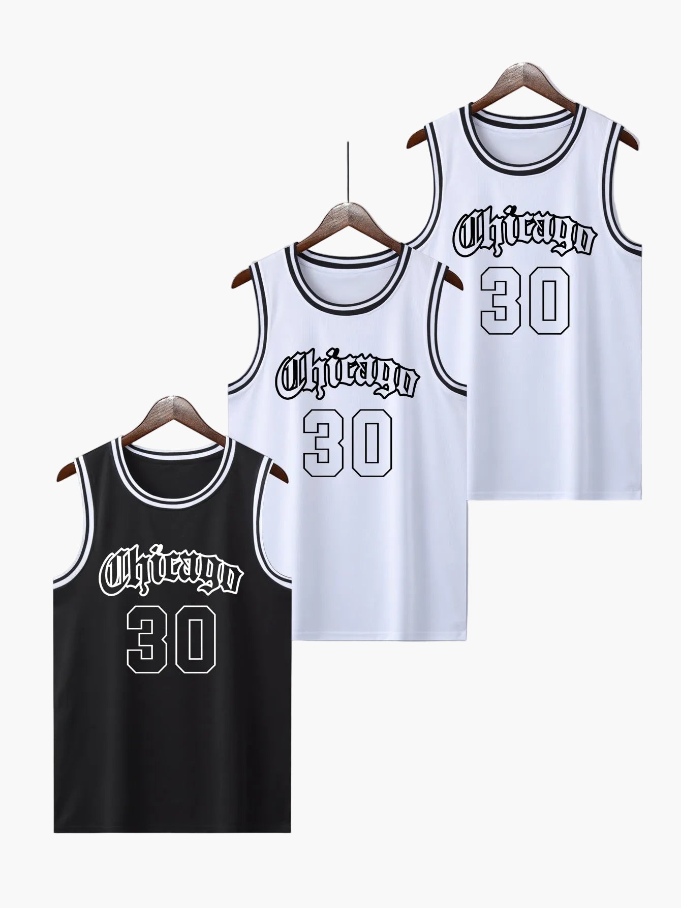 Herr Vintage Basketlinne Chicago 30 – Sportig Retro Tanktop för Träning och Fritid