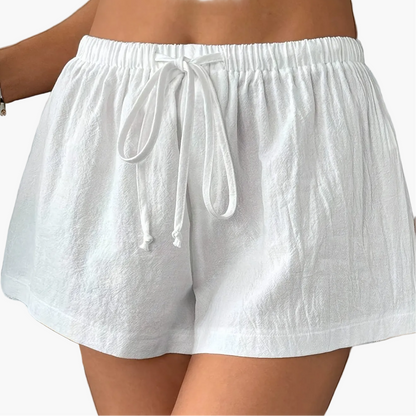 Damshorts med dragsko för vardag och sommar, avslappnad passform