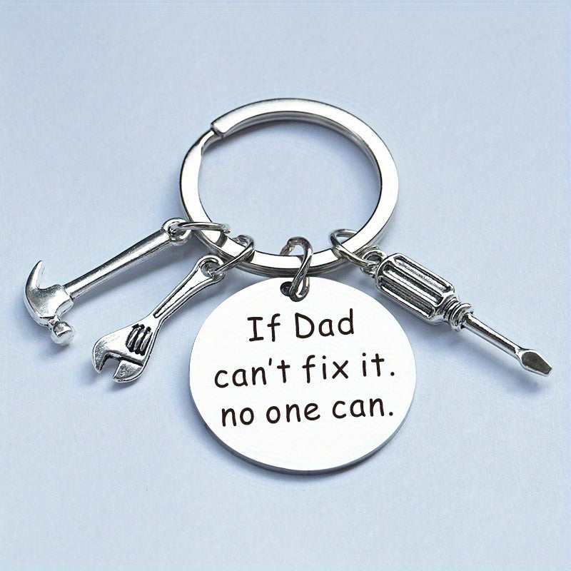 Nyckelring för Pappa – Verktygsdesign med Text "If Daddy can't fix it, no one can" – Perfekt Fars Dag-present