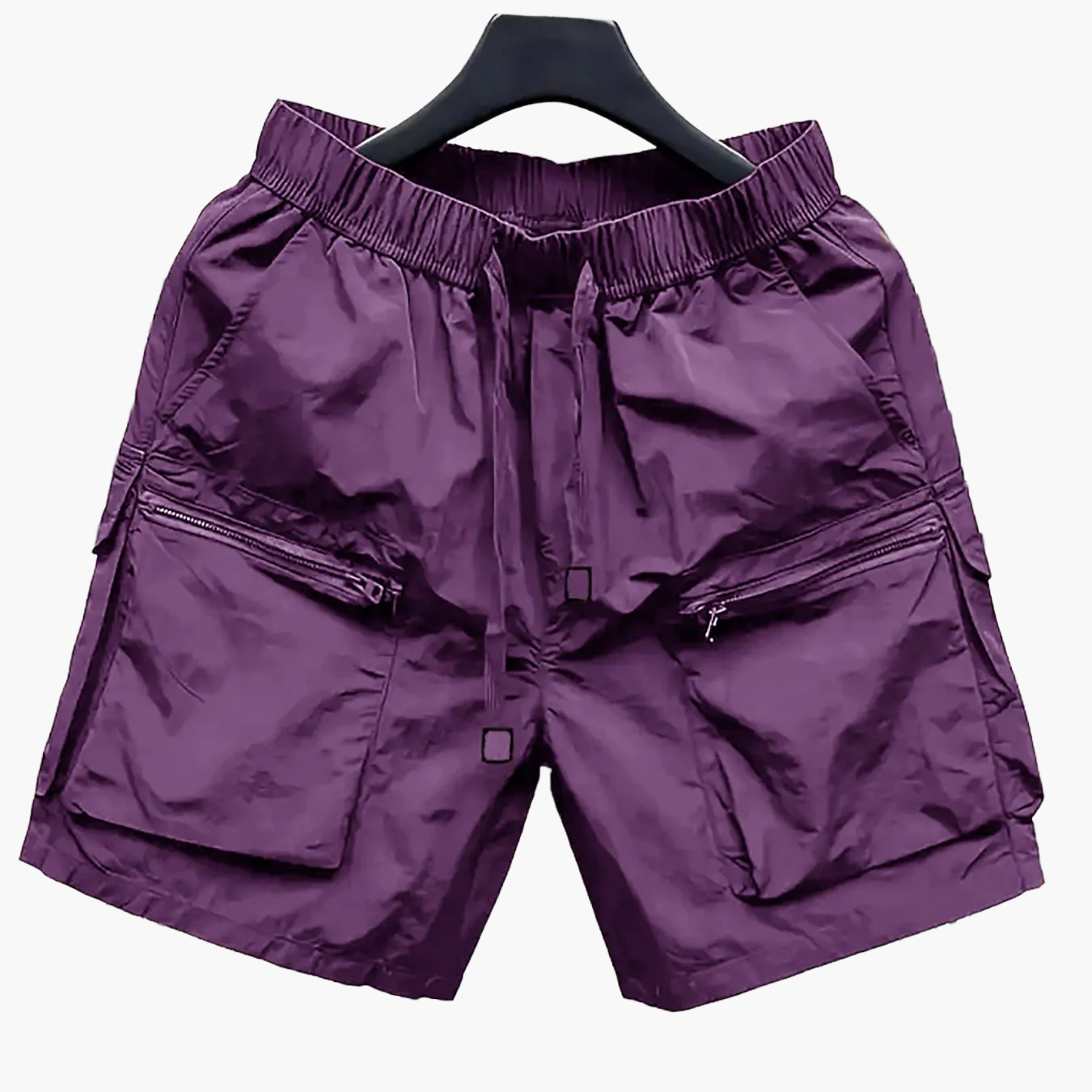 Herrarnas avslappnade cargoshorts med stora fickor och dragkedja – trendig streetwear för vardag och fritid