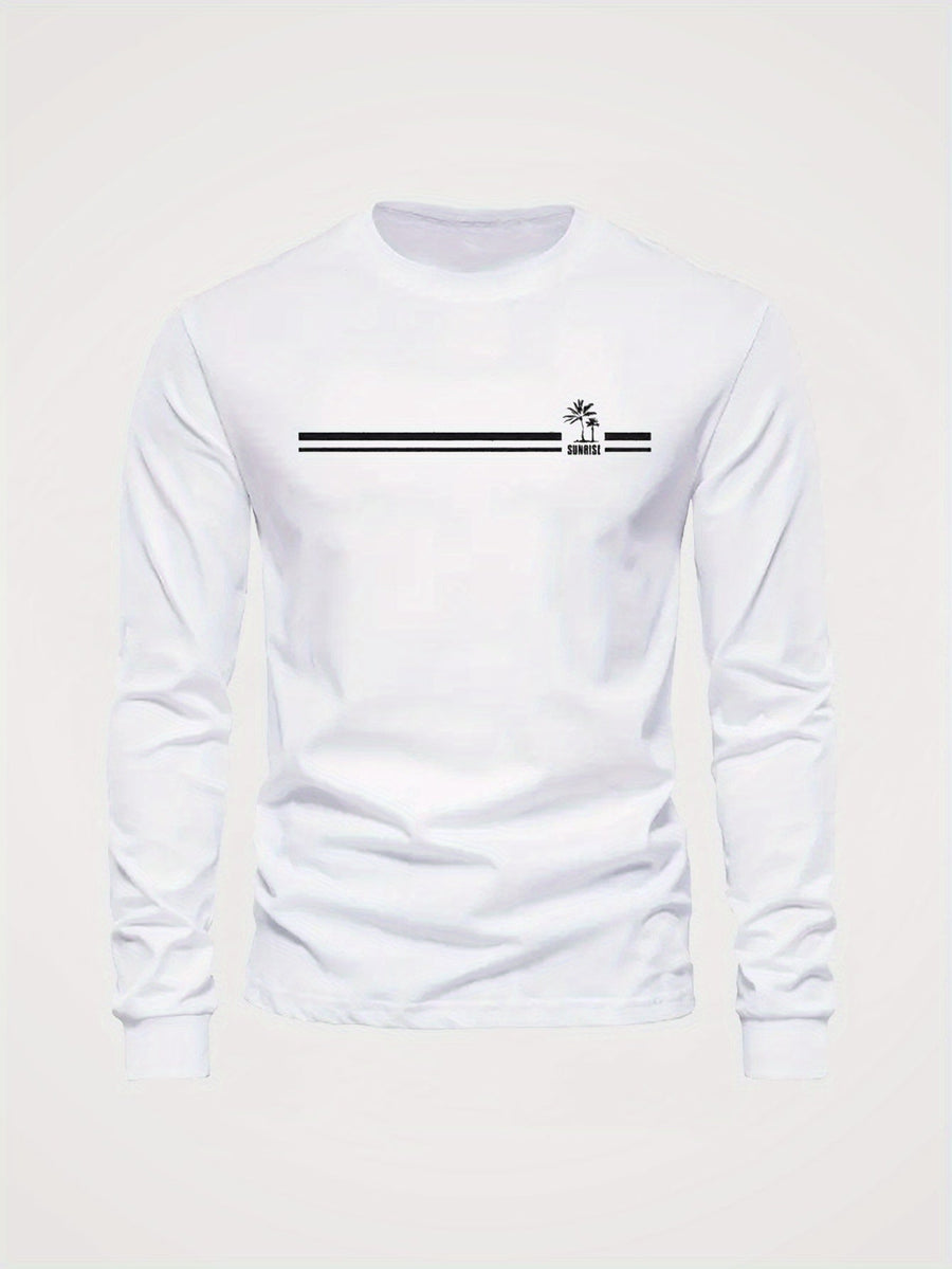 Långärmad T-shirt med tryck och rund halsringning
