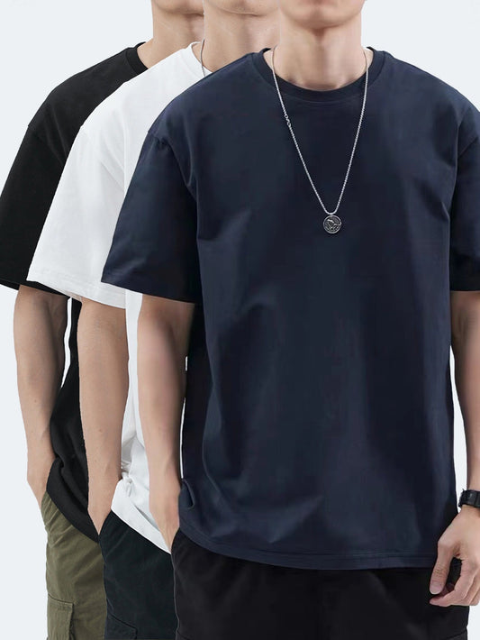 Herr T-shirt i avslappnad stil – Perfekt för vardag och fritid