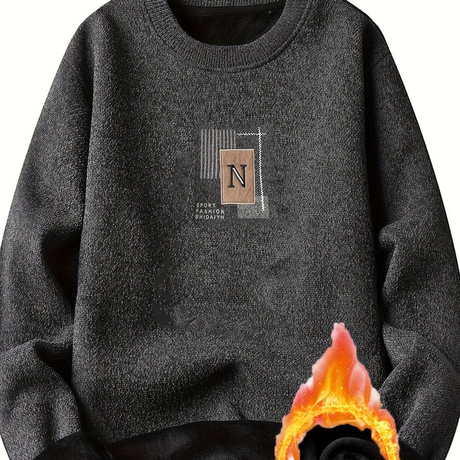 Unisex sweatshirt med rundhals och mjuk insida